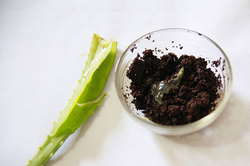 Cách trị rạn da bằng café và lô hội