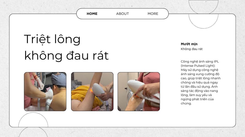 Triệt lông lạnh IPL tại Thẩm mỹ viện LiliA