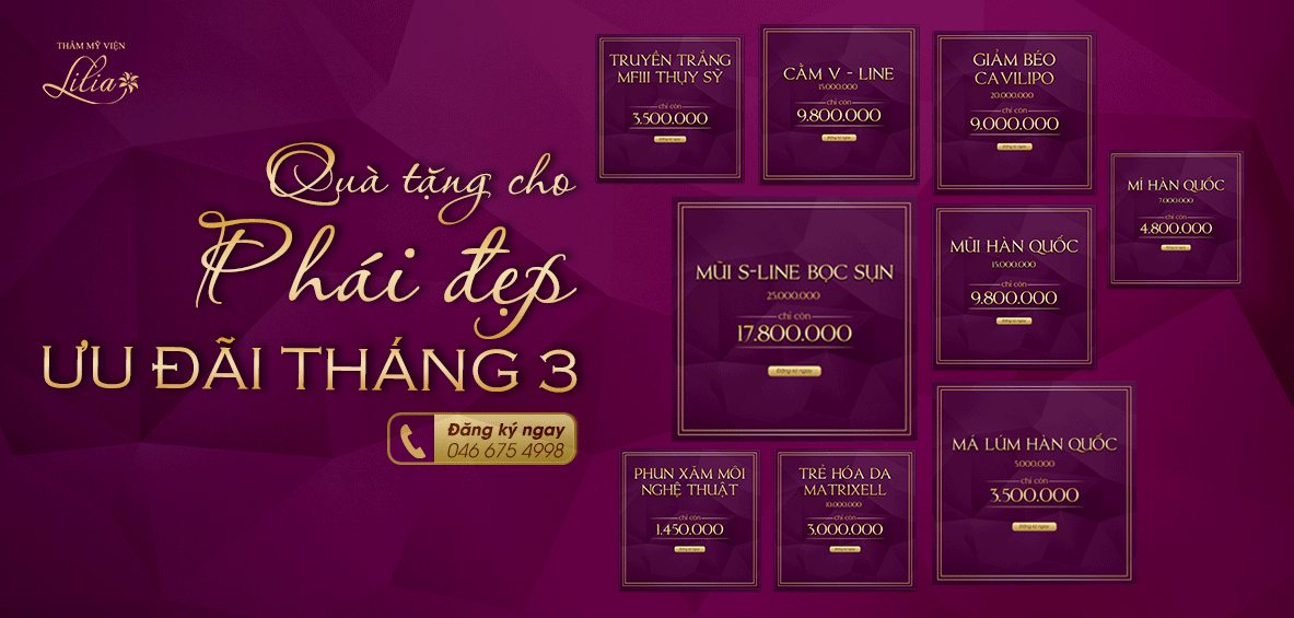 Ưu đãi Tháng 3 – Quà cho phái đẹp cùng Thẩm mỹ viện Lilia